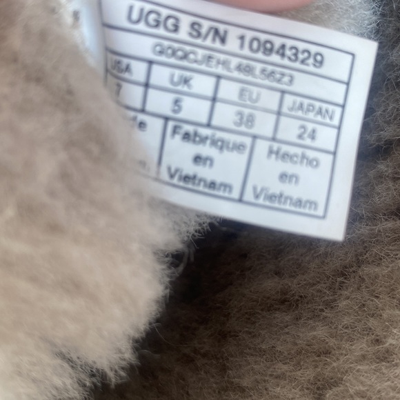 UGG Sheepskin Bailey Bow Selene S/N Grey Boots - Sz 7 - Picture 7 of 8